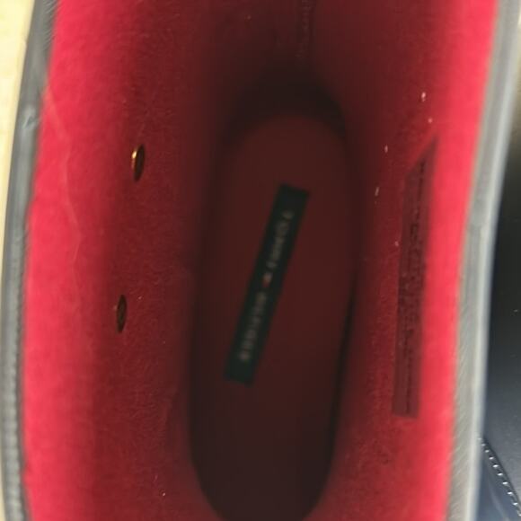 Tommy Hilfiger Women’s 5 Navy Blue Waterproof Ankle Rain Boots Low Heel NEW - Picture 6 of 9